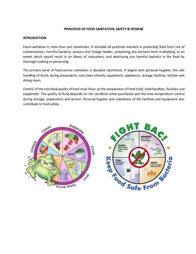 food sanitation and safety pdf sanitation standards